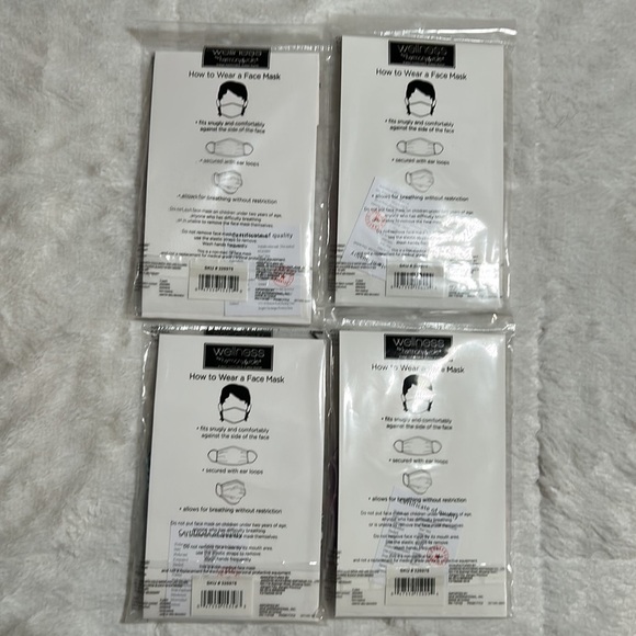 Face mask lot of 4 (3 pack) CVS Wellness Children girl fabric mask ages 5-8 NEW - Picture 2 of 8